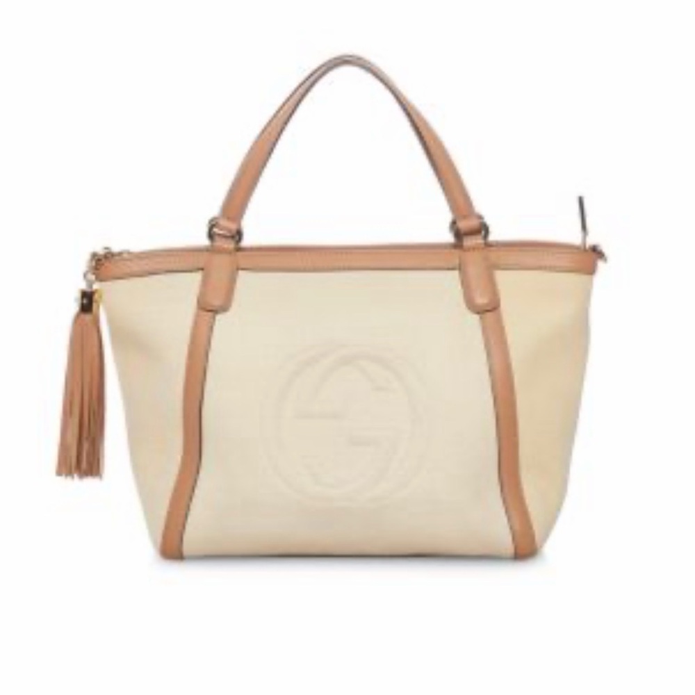 Gucci Soho Cellarius Leather & Canvas Shoulder Bag
